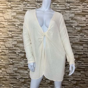 Express Cream Two Way Oversized Sweater